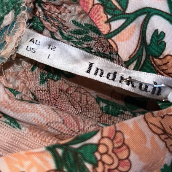 Angel Biba Dresses New Indikah Floral Print Tie Shoulder Cocktail Coastal Mini